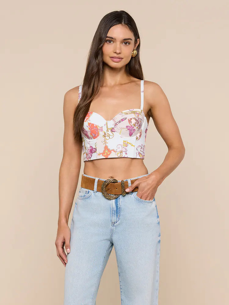 Sonya Bustier Multi Baroque Toile - L'AGENCE