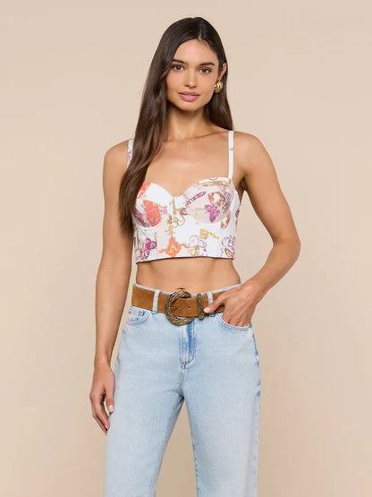 Sonya Bustier Multi Baroque Toile - L'AGENCE