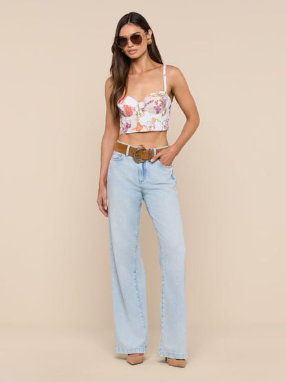 Sonya Bustier Multi Baroque Toile - L'AGENCE