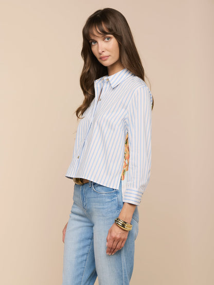 Fawn Beach Print Shirt Multi Beach Scarf - L'AGENCE