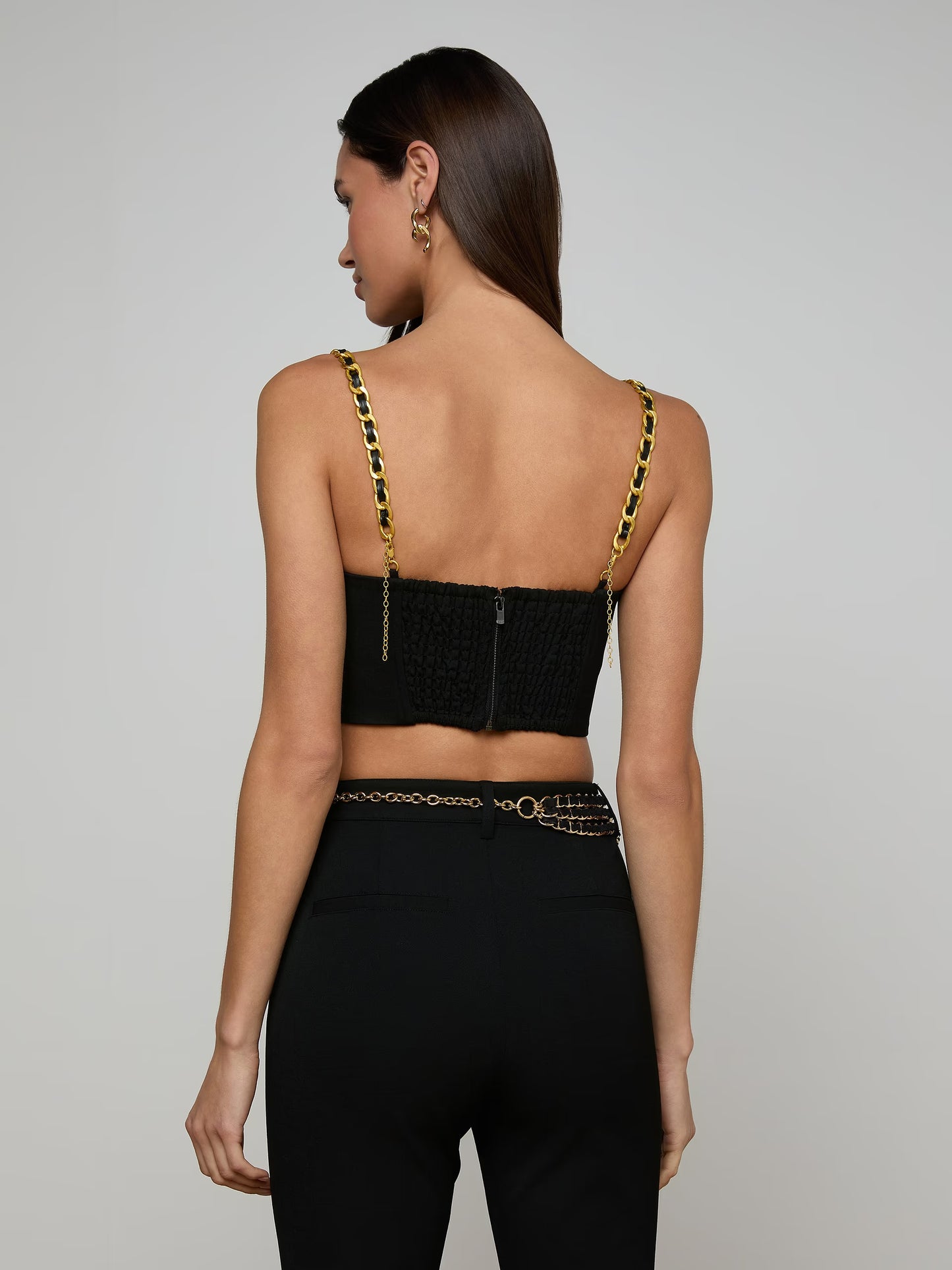 Sophia Chain Bralette Black - L'AGENCE