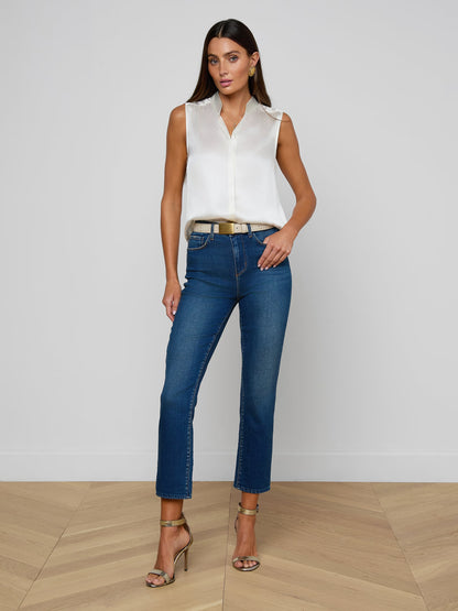 Phoebe Silk Blouse Ivory - L'AGENCE