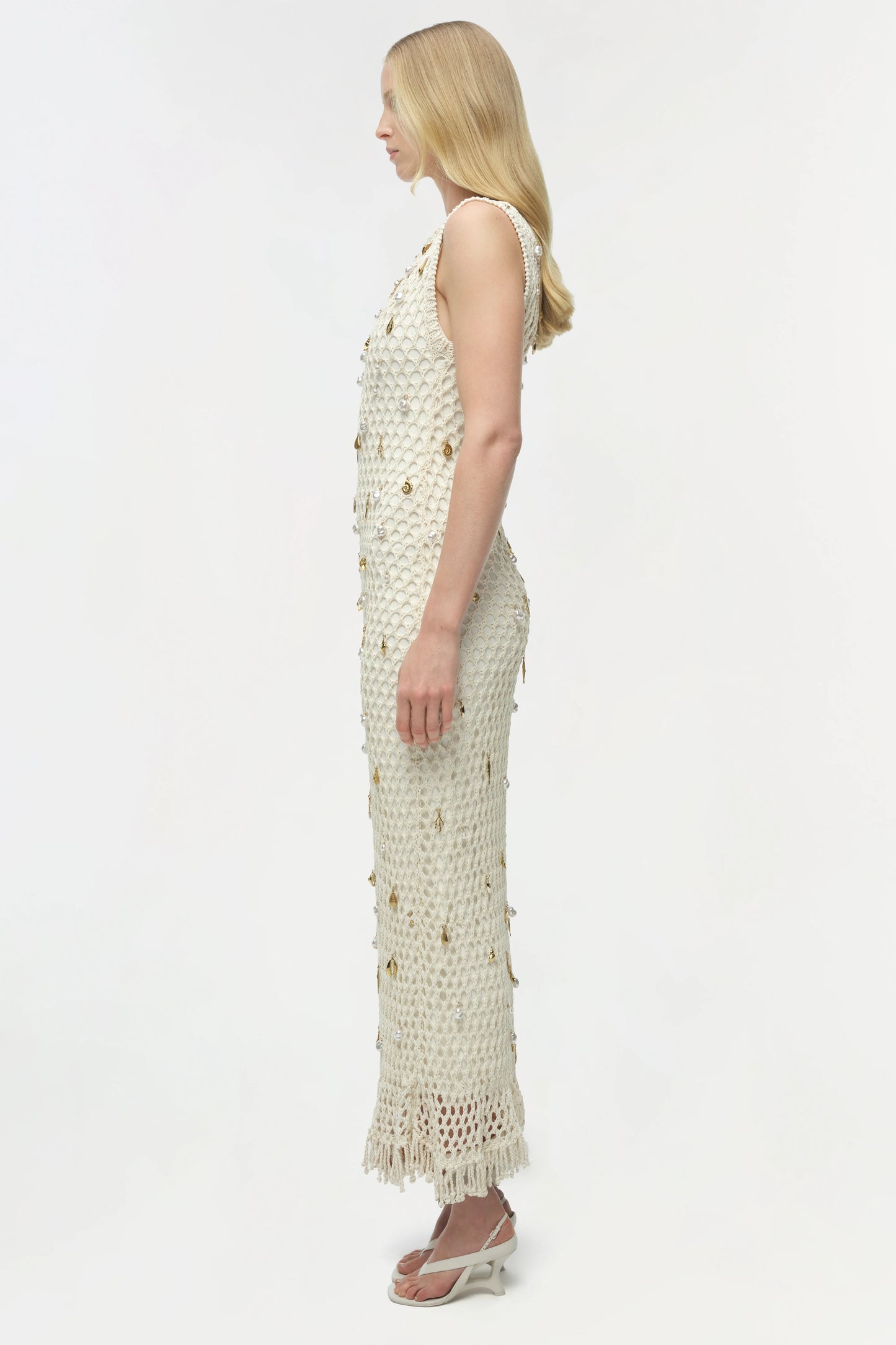 Coralia Knit Charmed Midi Dress Sand Multi - Simkhai