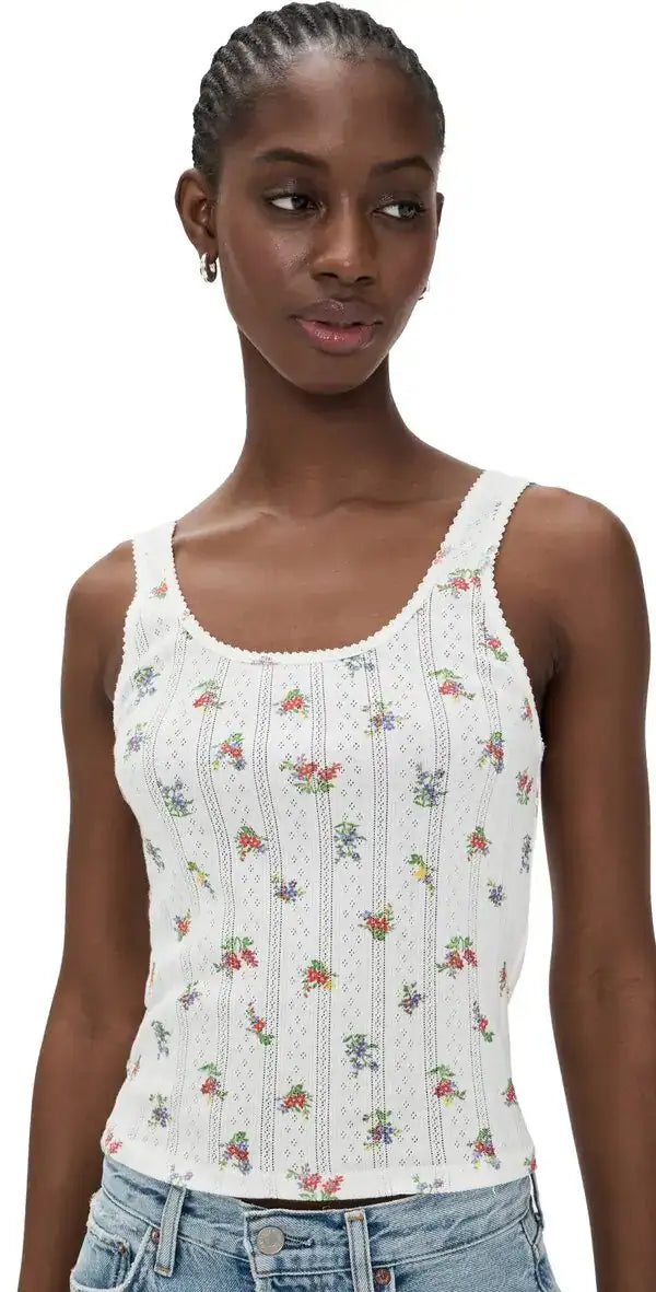 Daryn Tank Floral Romance - Alice + Olivia