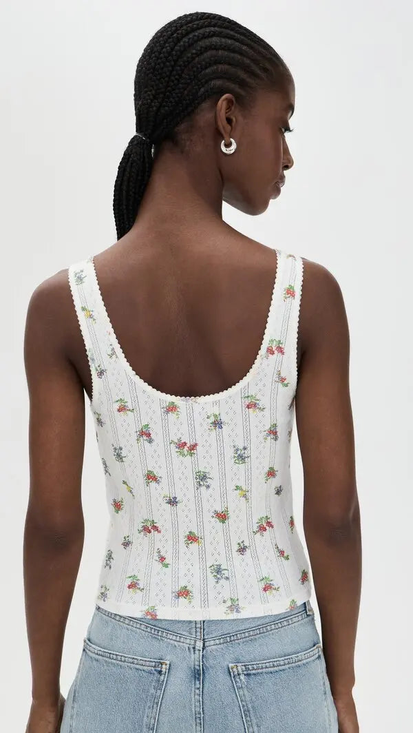 Daryn Tank Floral Romance - Alice + Olivia
