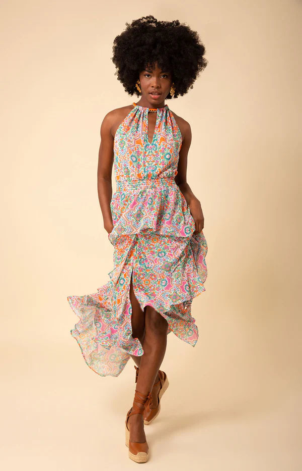 Jordyn Tiered Dress Pink - Hale Bob