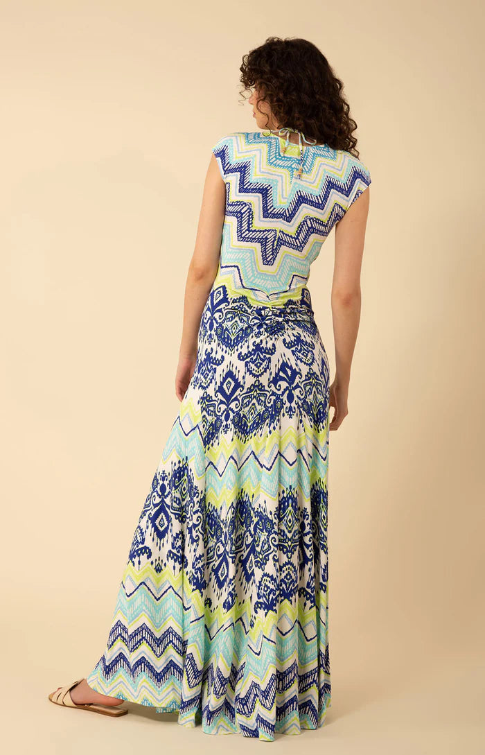 Angela Shirred Maxi Dress Navy - Hale Bob