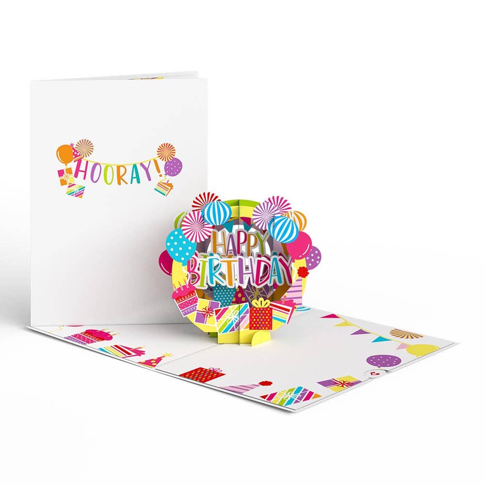 Happy Birthday Hooray Pop-Up Card - Lovepop Cards