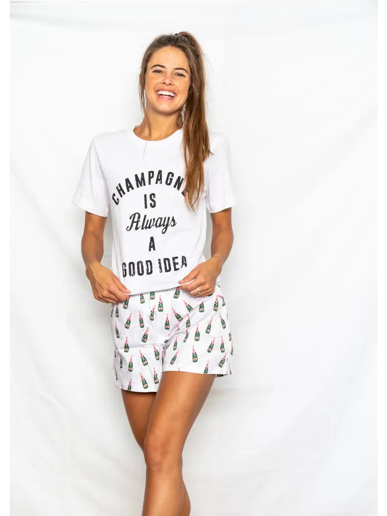 Champagne Is Always A Good Idea T-Shirt - Toss Designs