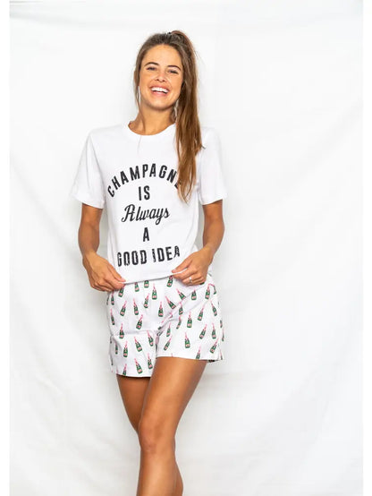 Champagne Is Always A Good Idea T-Shirt - Toss Designs