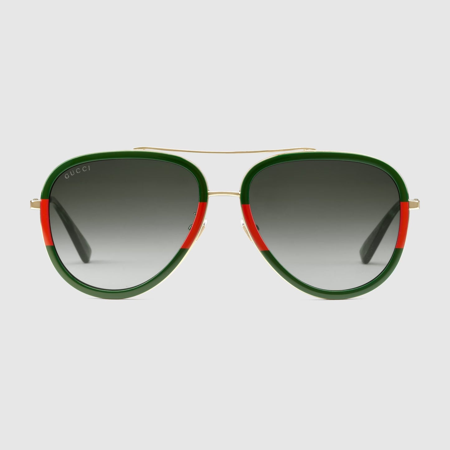 Womens Aviator Metal Sunglasses Green - Gucci