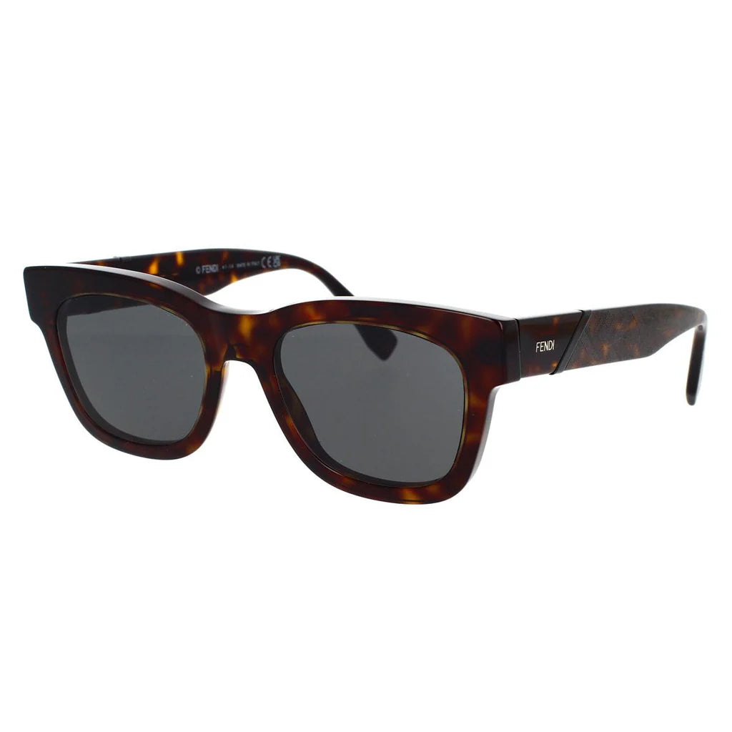 Fendi Diagonal Dark Havana Smoke Sunglasses - FENDI