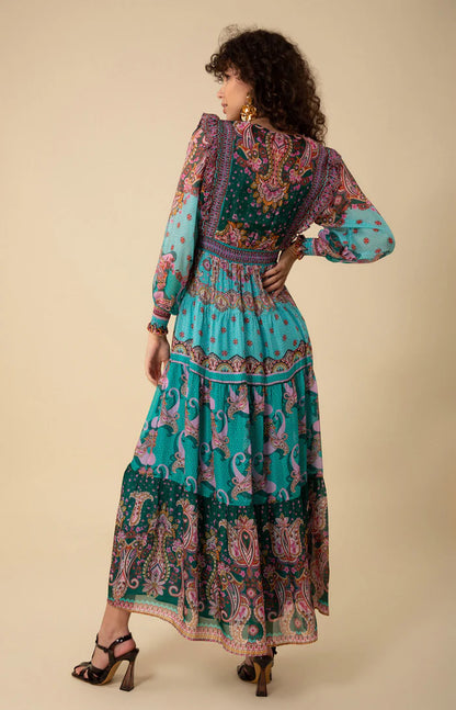 Nyla Maxi Dress Teal - Hale Bob