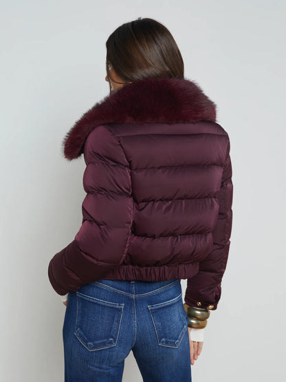 Bretton Puffer Jacket Wine - L'AGENCE