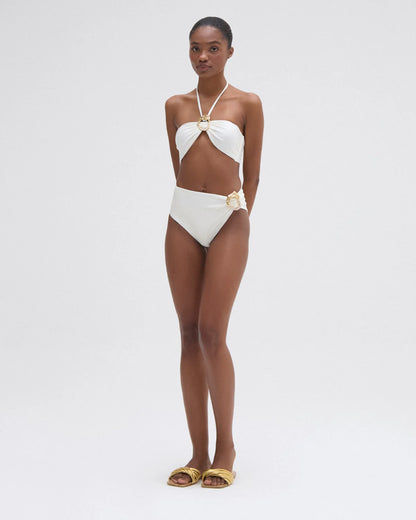 Jersey Sands Stone Bikini Bottom Off White - PatBo