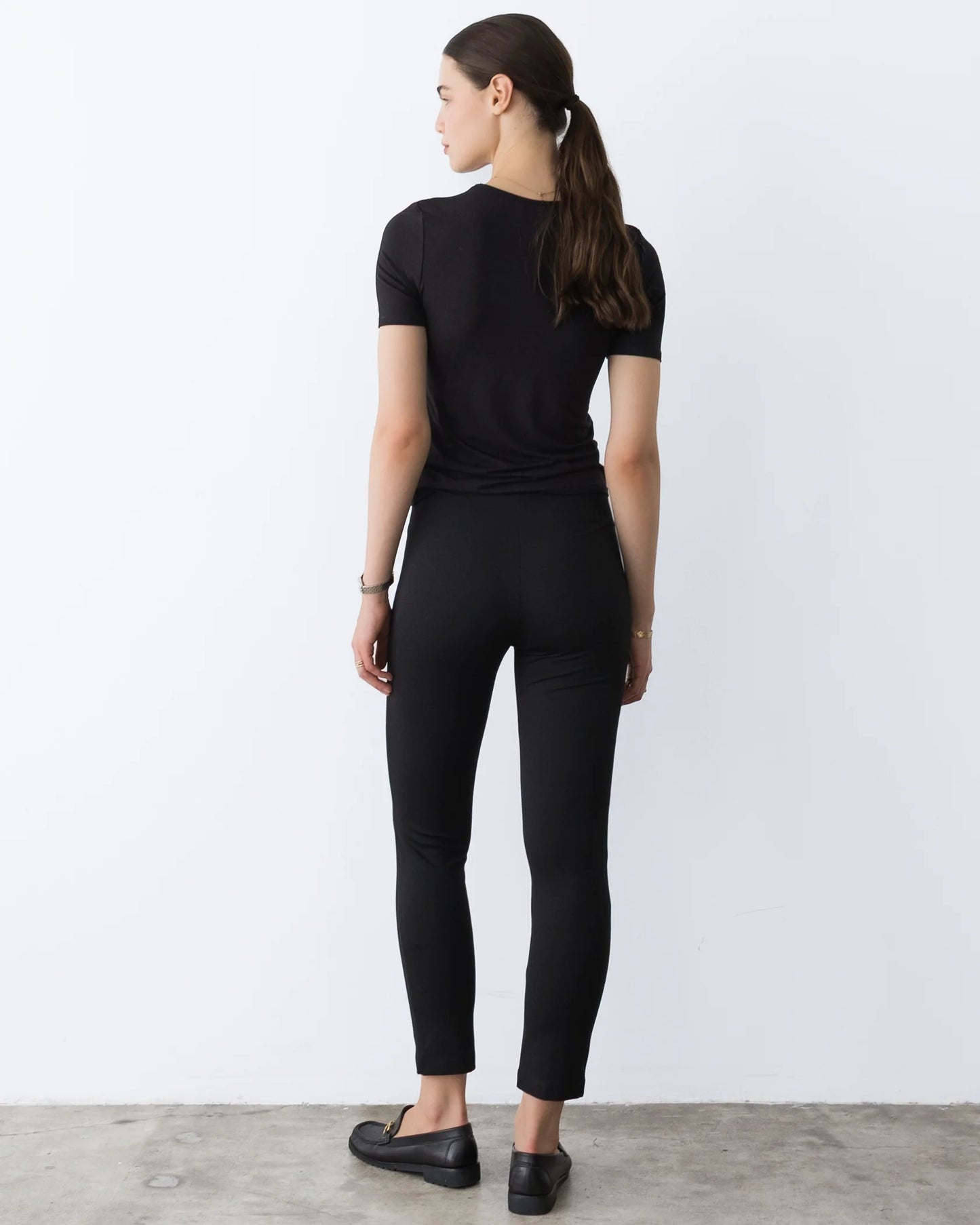 Ponte Knit Slim Leg Black - Ripley Rader