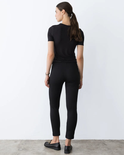 Ponte Knit Slim Leg Black - Ripley Rader