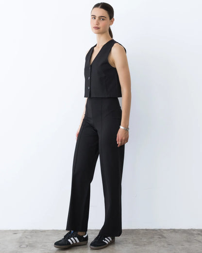 Ponte Knit Vest Black - Ripley Rader