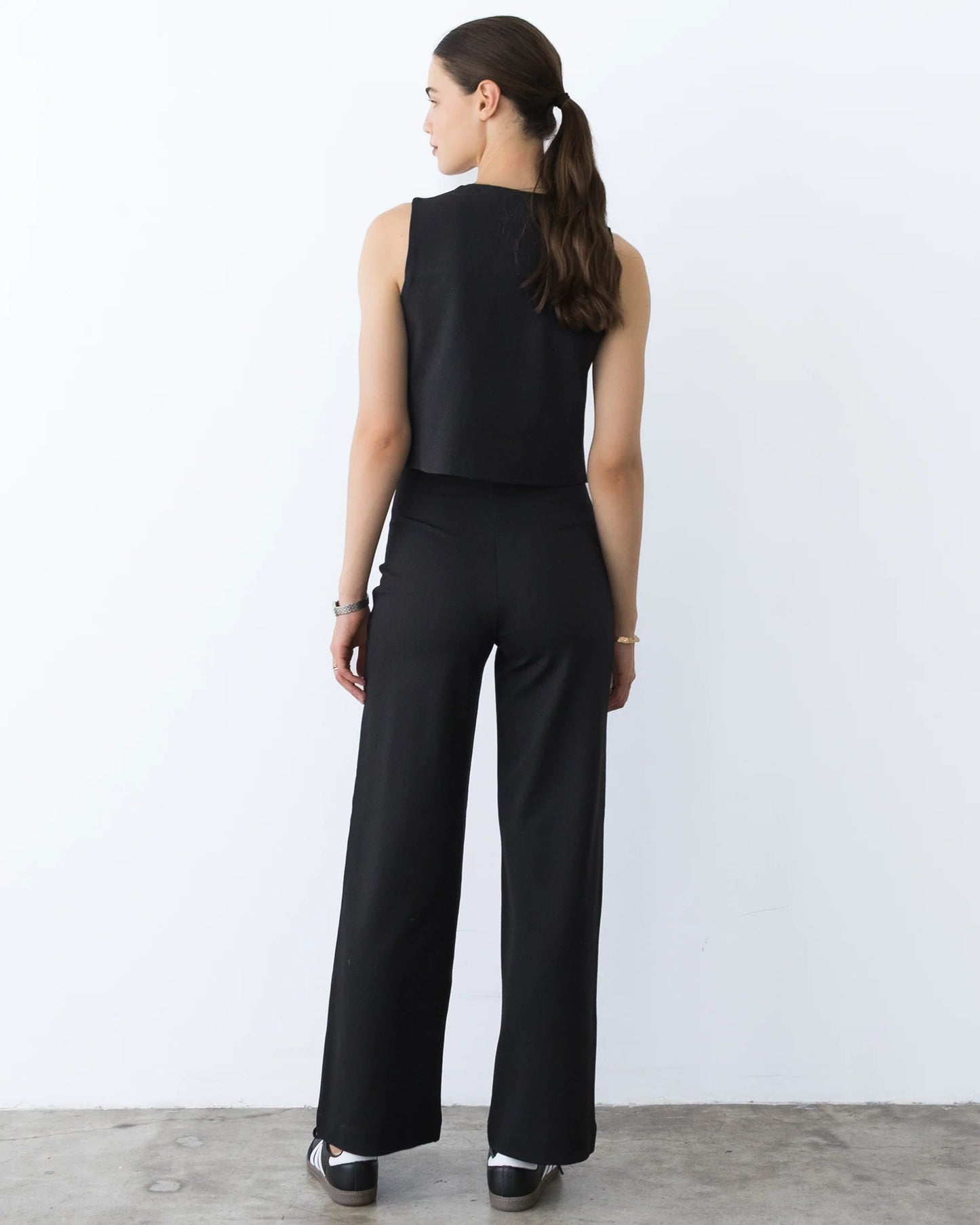 Ponte Knit Vest Black - Ripley Rader