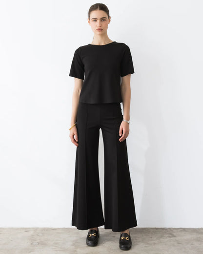 Ponte Knit Standard Wide Leg Pant Black - Ripley Rader