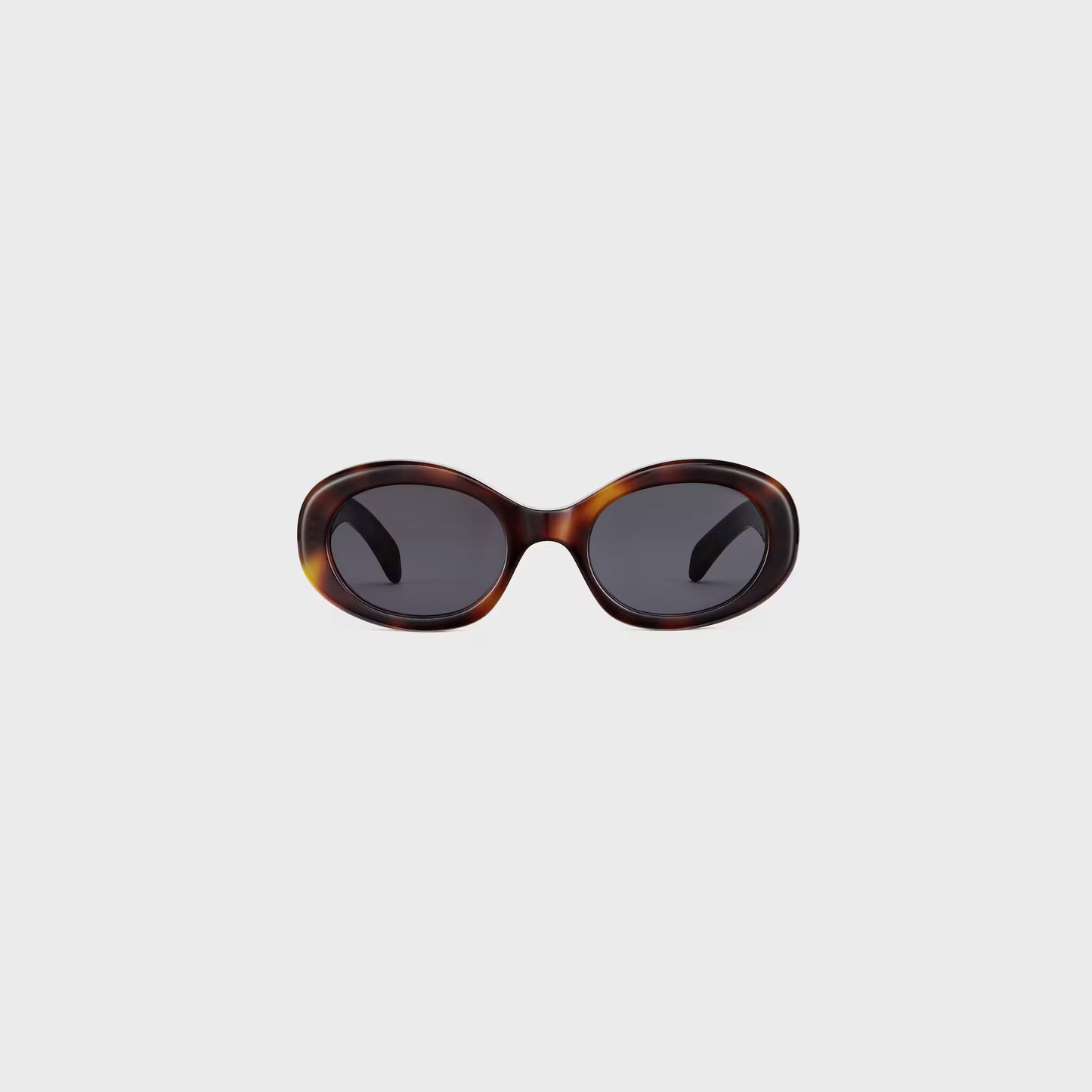 Triomphe Oval Acetate Sunglasses Havana - CELINE
