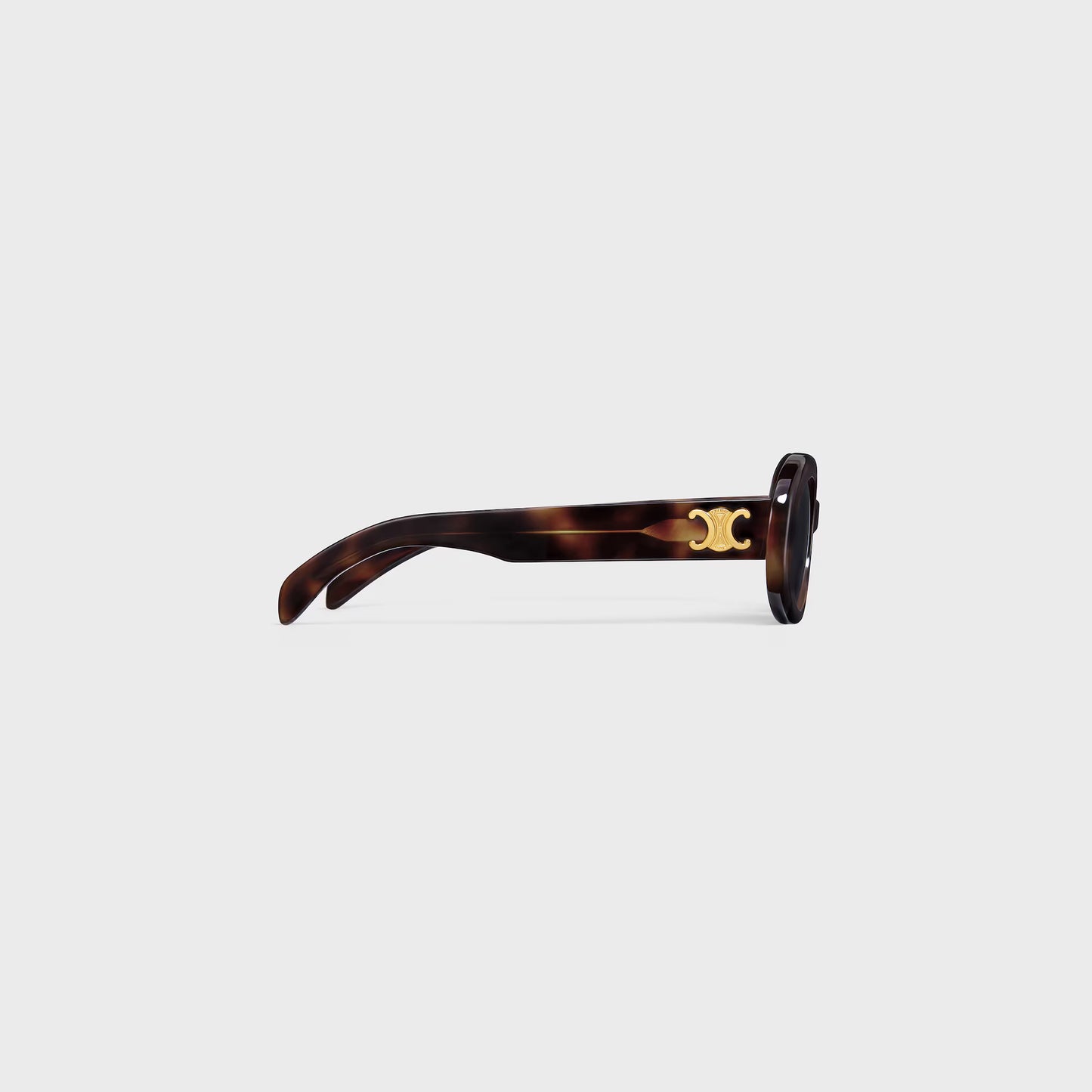 Triomphe Oval Acetate Sunglasses Havana - CELINE