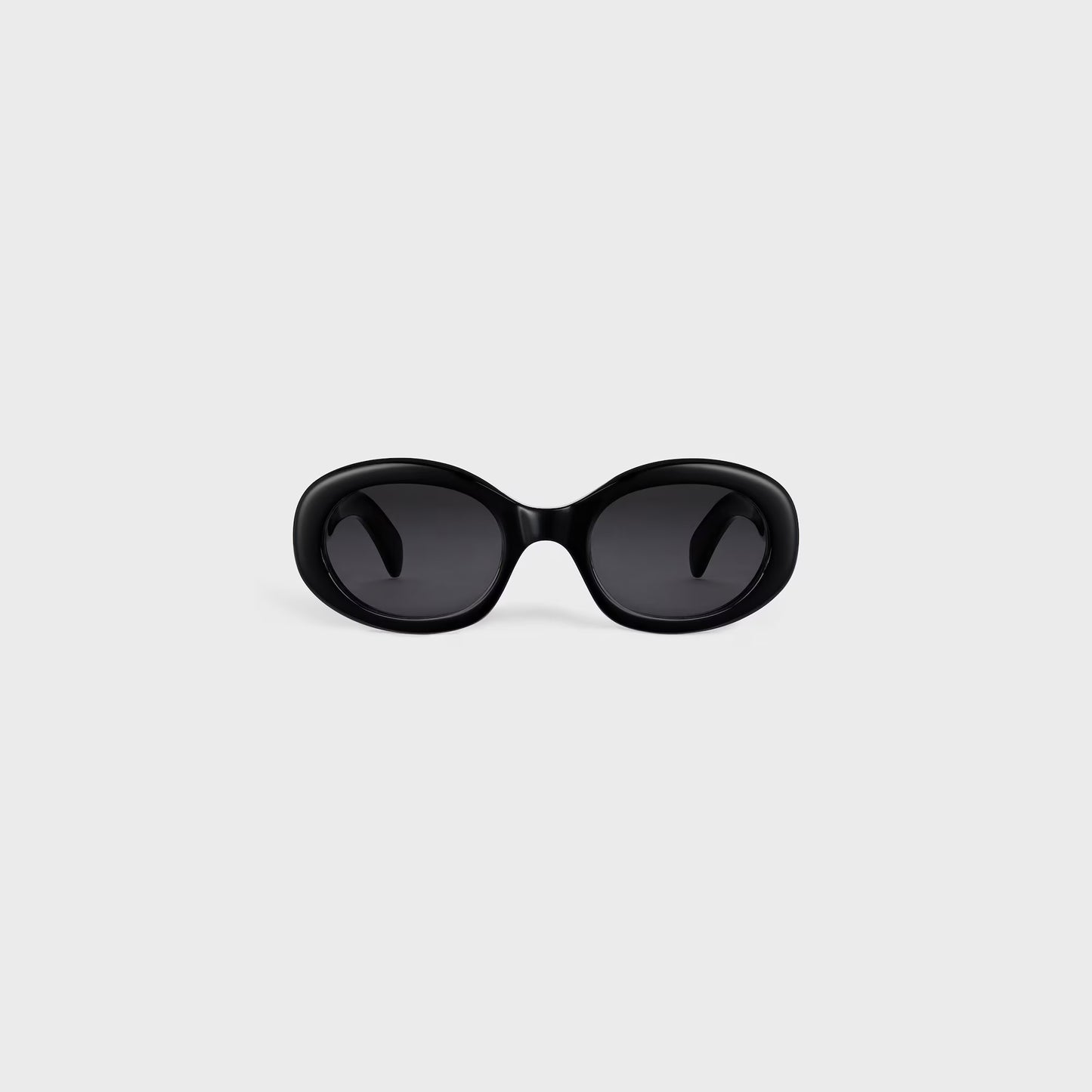 Triomphe Logo Oval Acetate Sunglasses Black - CELINE