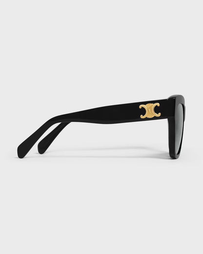 Triomphe Sunglasses Shiny Black Gradient Brown - CELINE