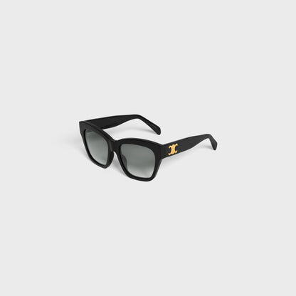 Triomphe Sunglasses Shiny Black Gradient Brown - CELINE