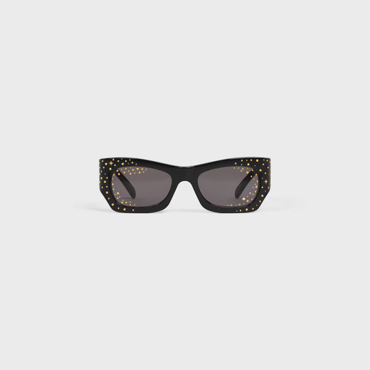 Graphic S333 Sunglasses Black With Crystals - CELINE