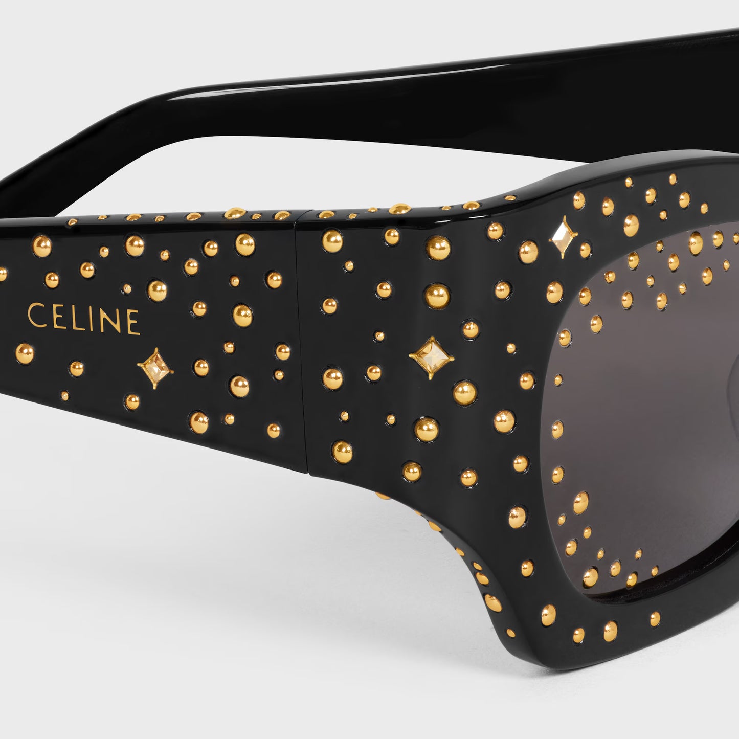 Graphic S333 Sunglasses Black With Crystals - CELINE