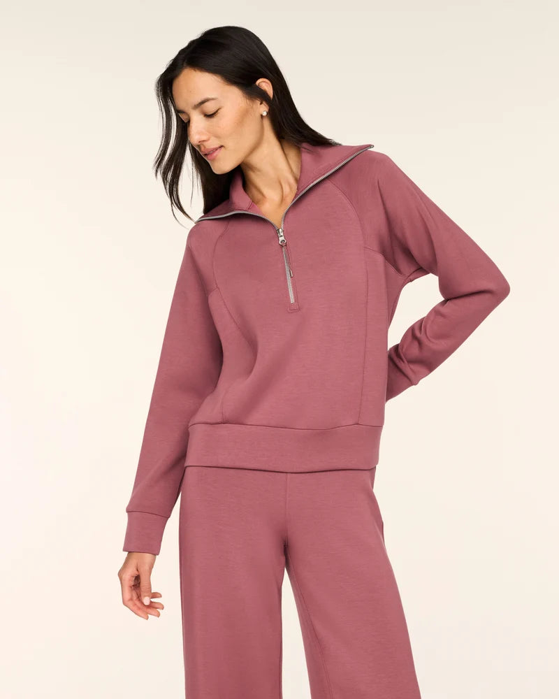 Airessentials Half Zip Rum Raisin - SPANX