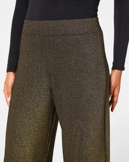 Airessentials Wide Leg Pant Very Black/Gold Shimmer - SPANX