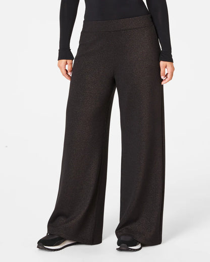 Airessentials Wide Leg Pant Very Black/Silver Shimmer - SPANX