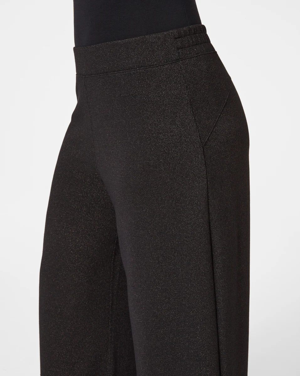 Airessentials Wide Leg Pant Very Black/Silver Shimmer - SPANX