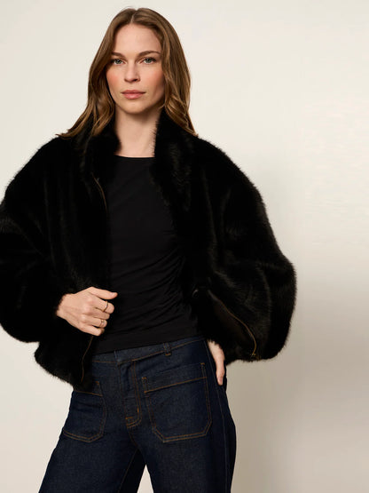 Everest Fur Bomber Black - Sanctuary