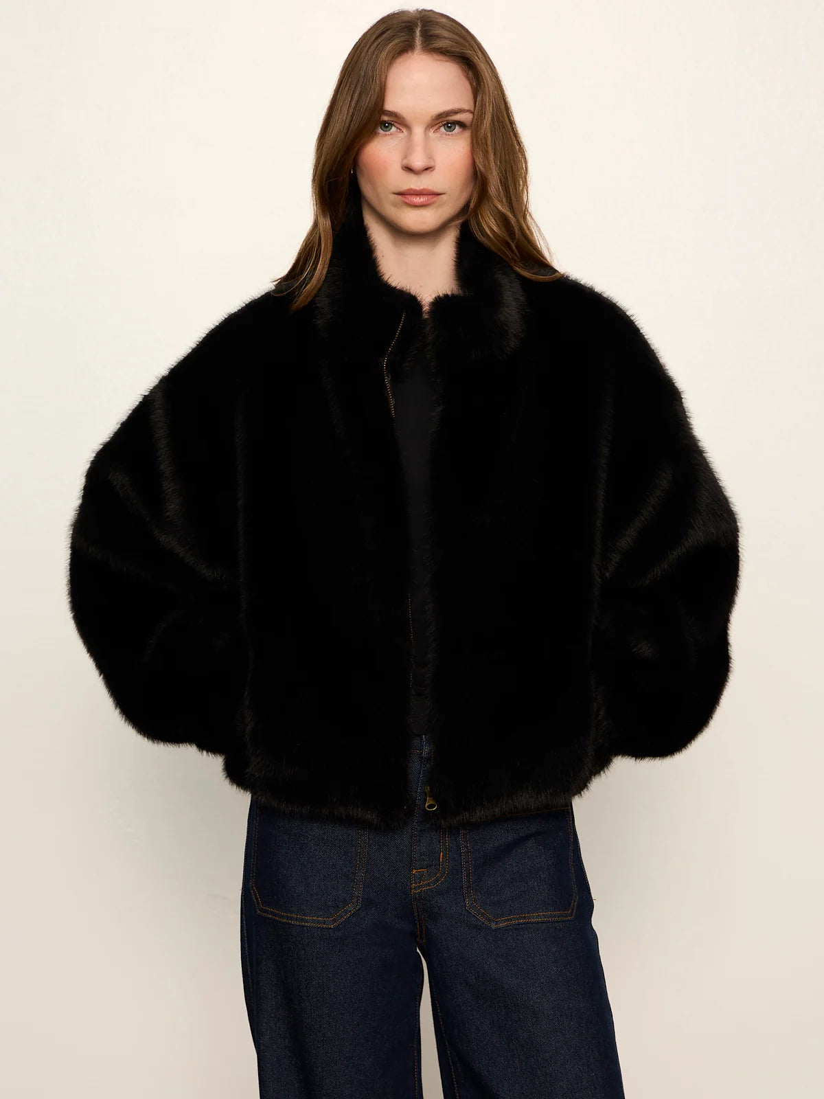 Everest Fur Bomber Black - Sanctuary