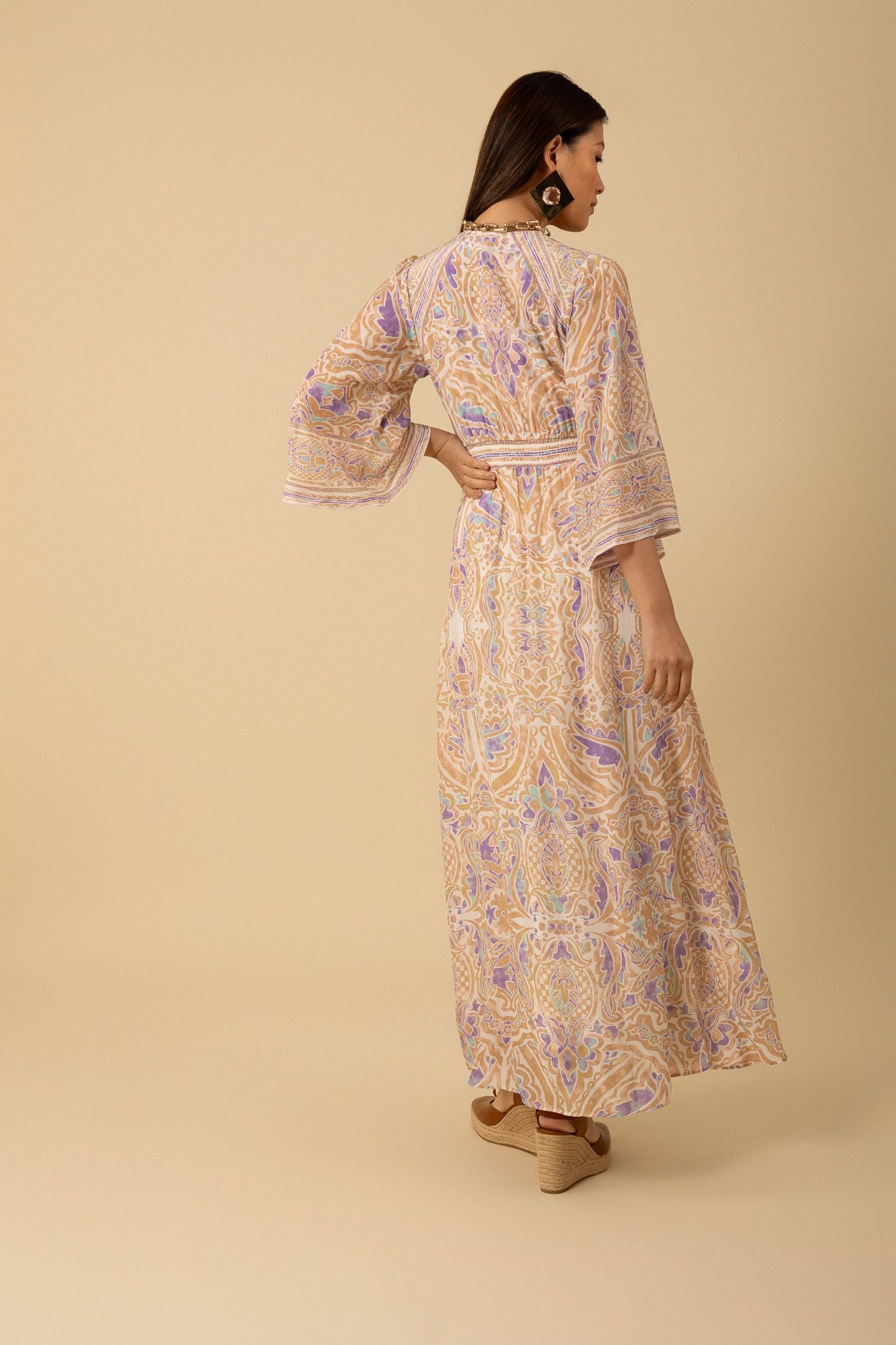 Abby Maxi Dress Beige - Hale Bob