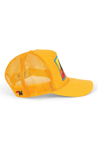 Logo Rainbow Vintage Trucker Hat Gold - Aviator Nation