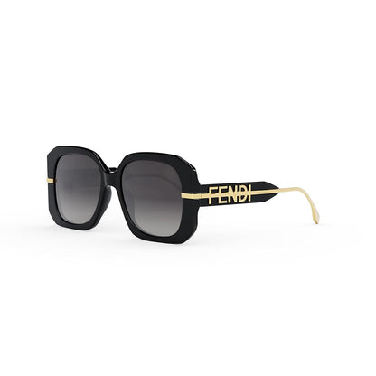 Fendigraphy Sunglassess Shiny Black/Gradient Smoke - FENDI