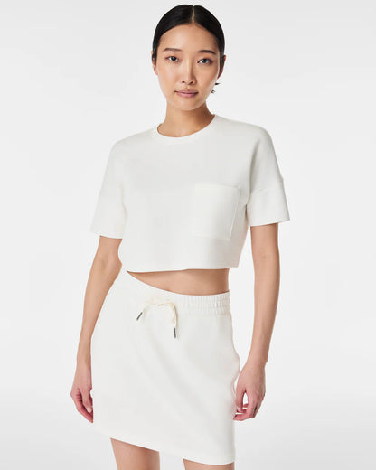 AirEssentials Crop Pocket Tee Powder - SPANX