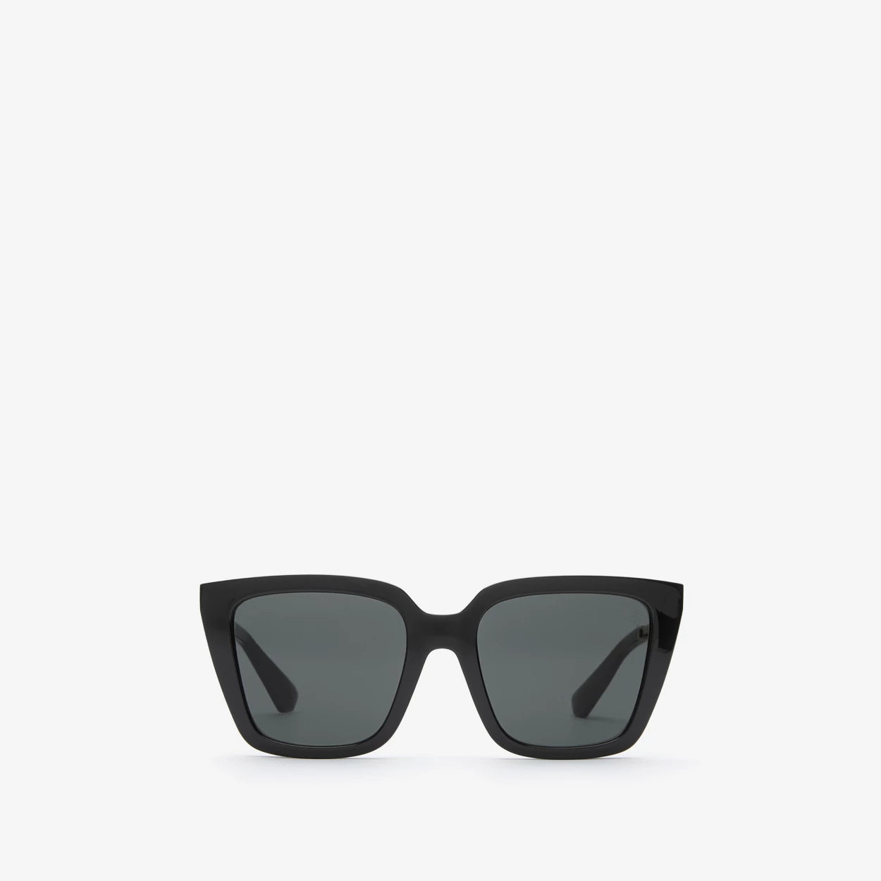 Check Engraved Square Sunglasses Black - Burberry