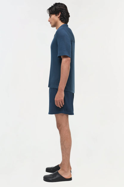 Troy Wool Silk Shirt Midnight - Simkhai