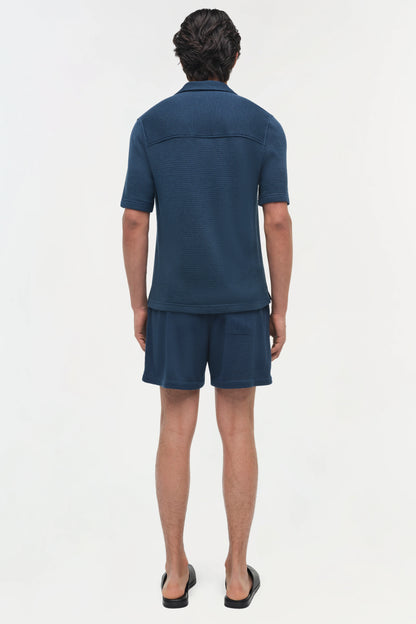 Troy Wool Silk Shirt Midnight - Simkhai