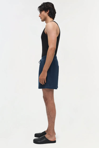 Conroy Wool Silk Shorts Midnight - Simkhai
