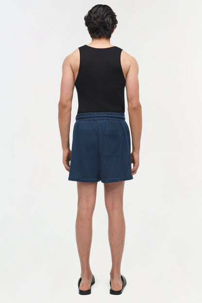 Conroy Wool Silk Shorts Midnight - Simkhai