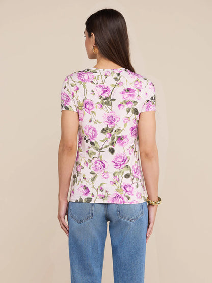 Ressi Fitted Tee Light Purple Grandiflora Rose - L'AGENCE