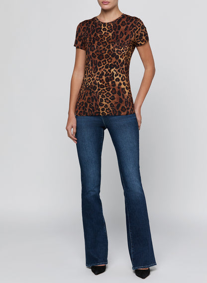 Ressi Fitted Tee Tan Multi Javan Leopard - L'AGENCE