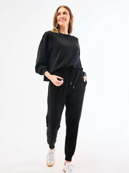 Cora Jogger Pants Black - Mary Square