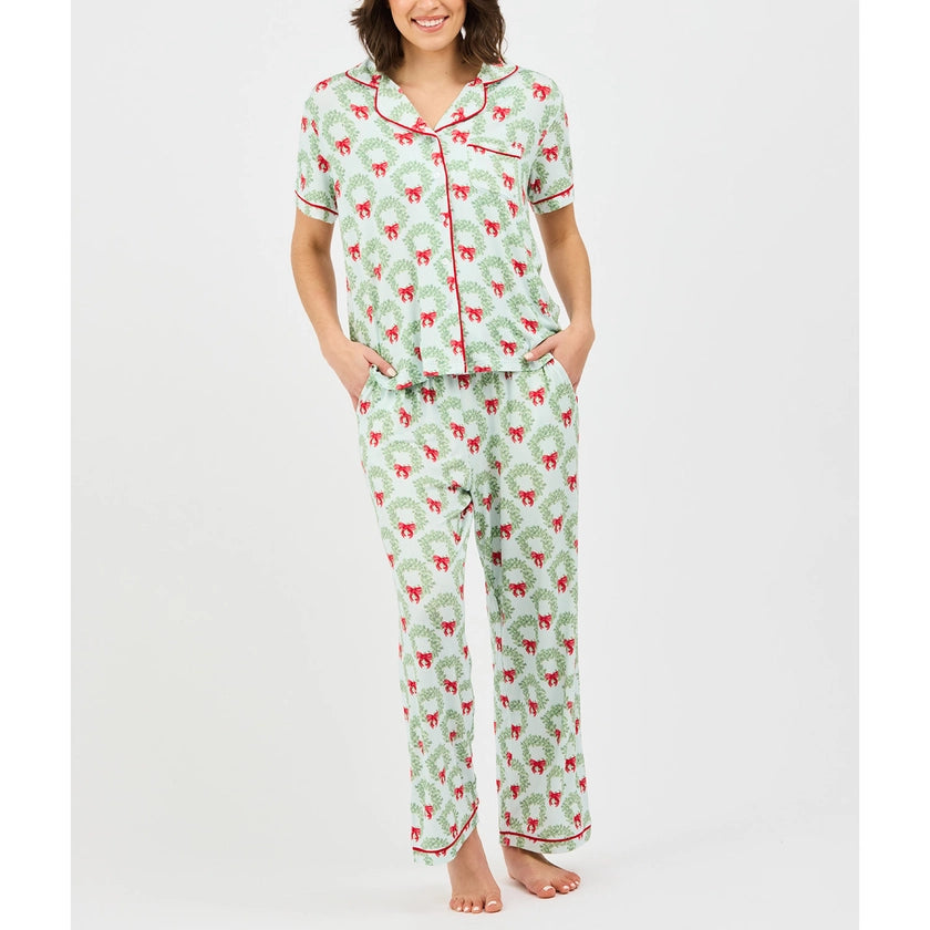 Charlotte Pants Set Wreath & Ribbon - Mary Square